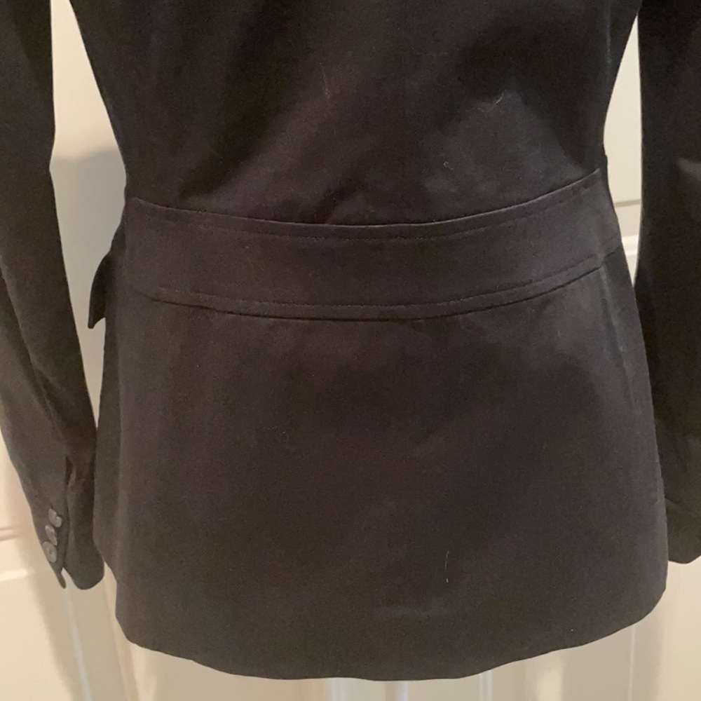 Express Stretch SZ 3/4 Women’s Lined Black One Button  Two Pocket Blazer - Picture 6 of 14